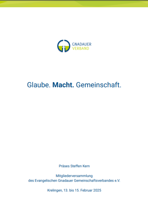 Glaube. Macht. Gemeinschaft (Steffen Kern) Präsesbericht 2025  - Print